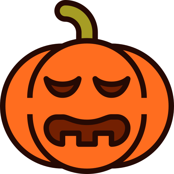Emoji Pumpkin Halloween Bored SVG File Svg File