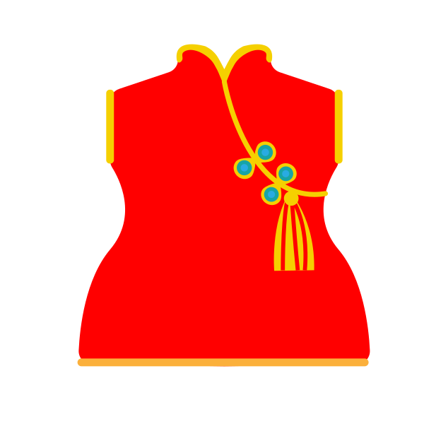中式女衣服 Svg File