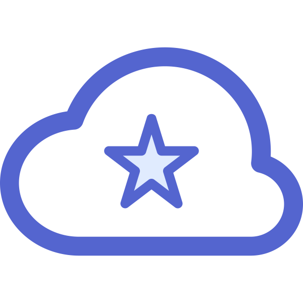 Sharp Icons Cloud Favorites Svg File