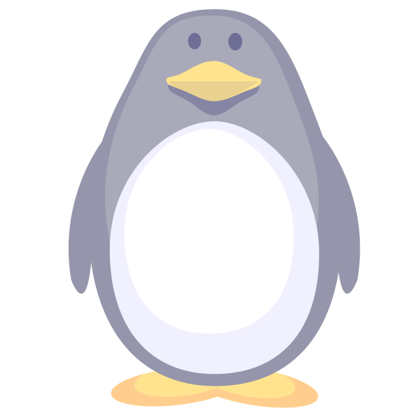 企鹅卡通动物 Svg File