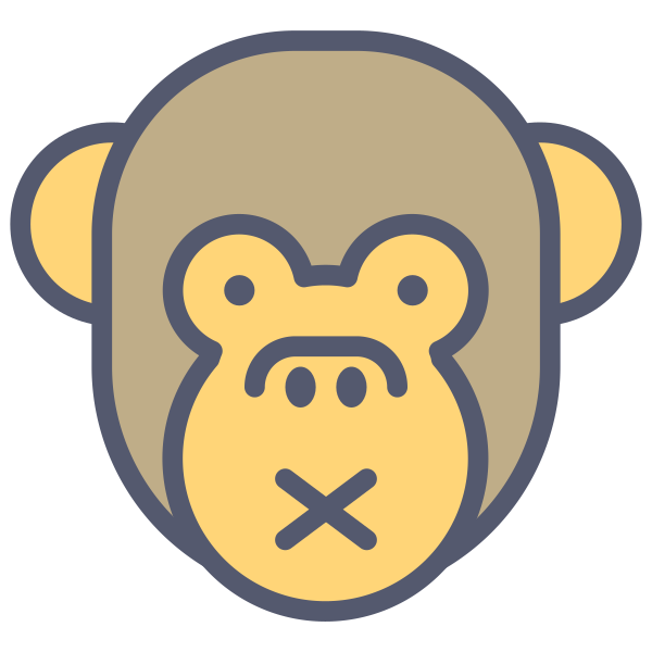 Monkey Silent SVG File