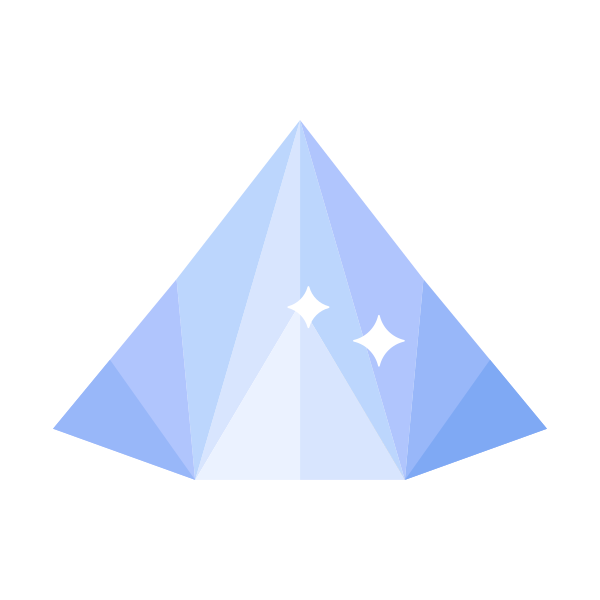 面性三棱金字塔钻石水晶