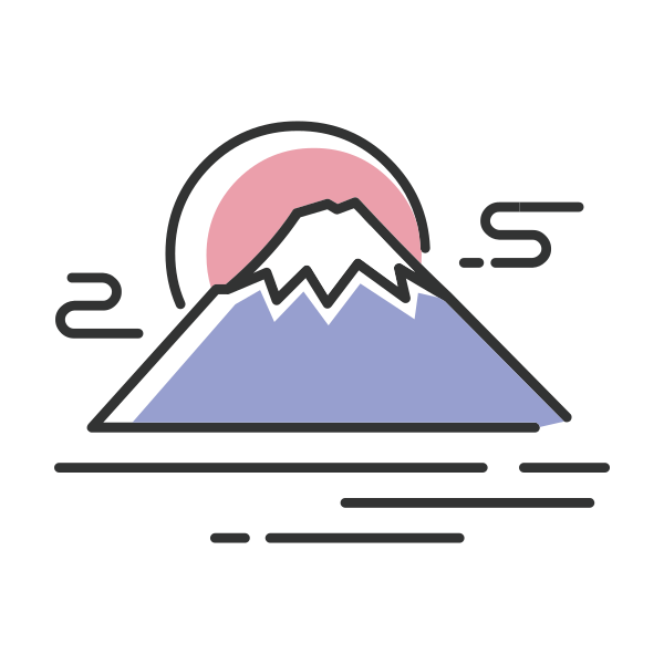 旅游日本富士山 Svg File