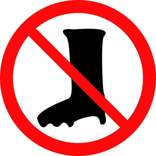 禁止穿带钉鞋 Svg File