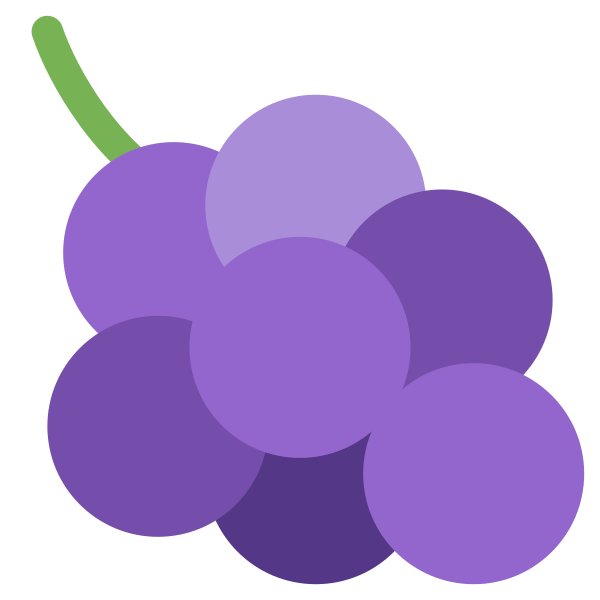 Grapes Fruit Emoj Symbol Food