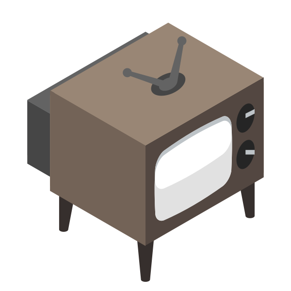 Flatt3dTelevision Svg File