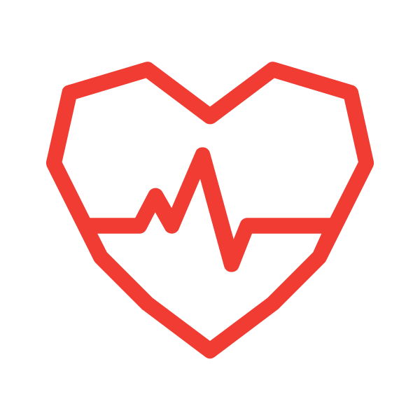 Geometric Heart Heartbeat Svg File