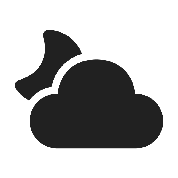 WeatherPartlyCloudyNight1 Svg File