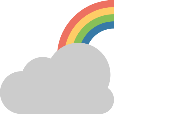 Grey Cloud Rainbow Svg File