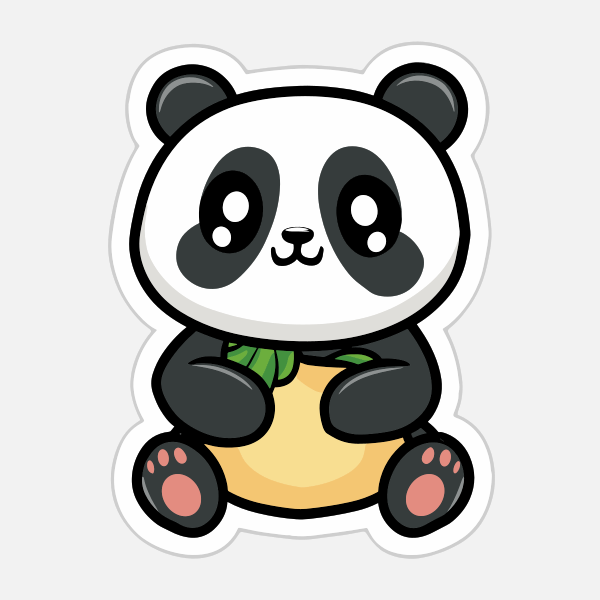 熊猫表情可怜 Svg File