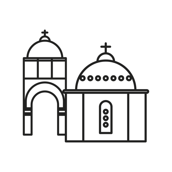 Greece Blue Domed Churches Svg File