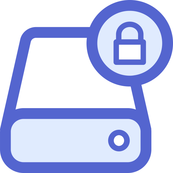 Sharp Icons Hard Disc Lock Svg File