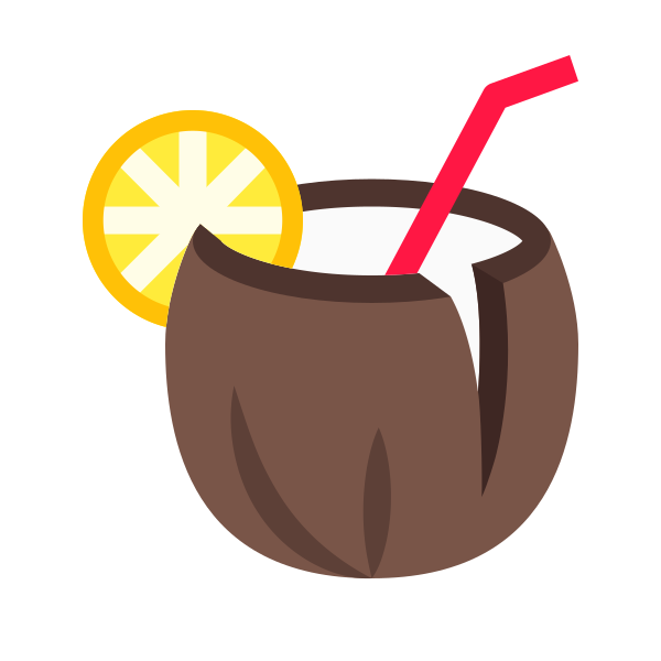 Coconut Cocktail Svg File
