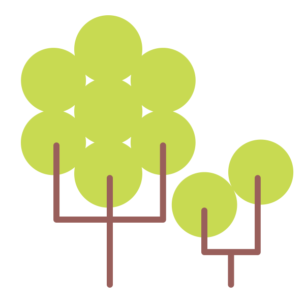 Green Nature Round Tree 4 Svg File