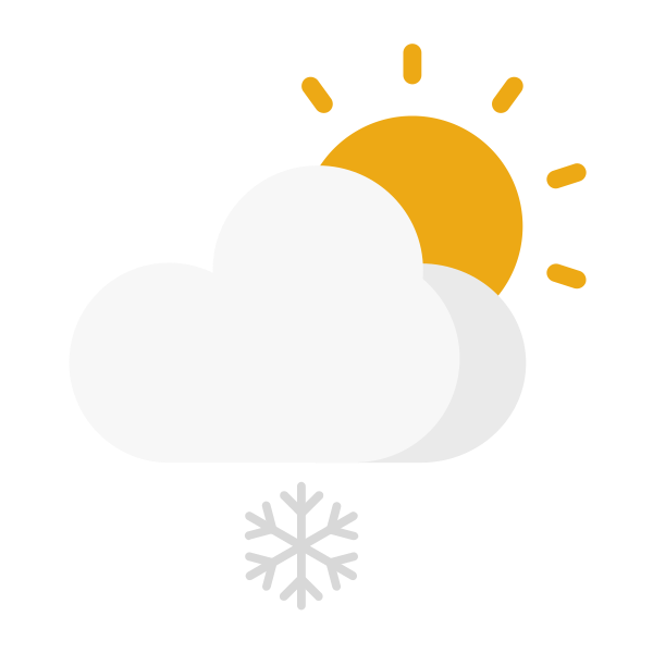 天气雪转晴 Svg File