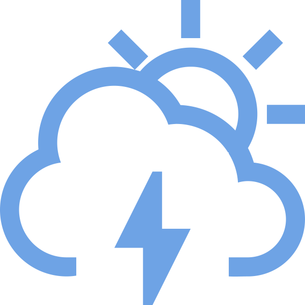 CloudSunLightning Svg File