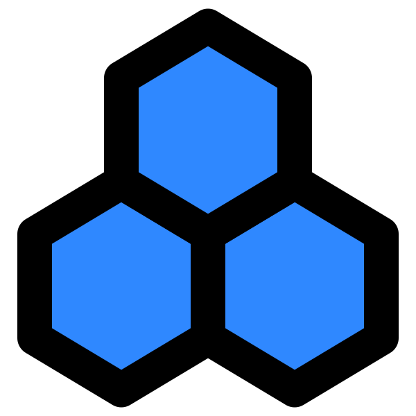 Three Hexagons Svg File