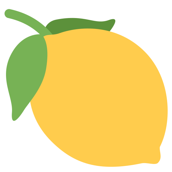 Lemon Fruit Emoj Symbol Food Svg File