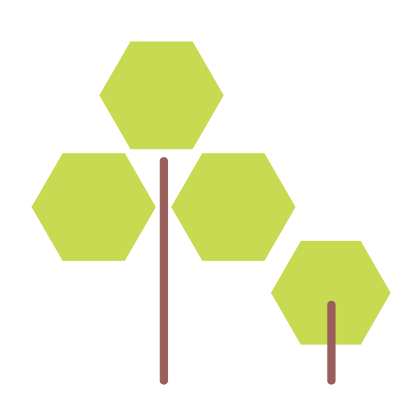 Green Hexagon Nature Tree