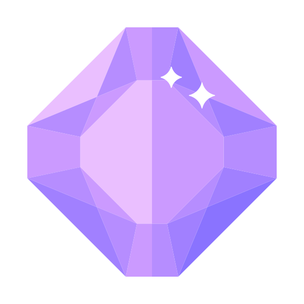 面性八边菱形形钻石水晶