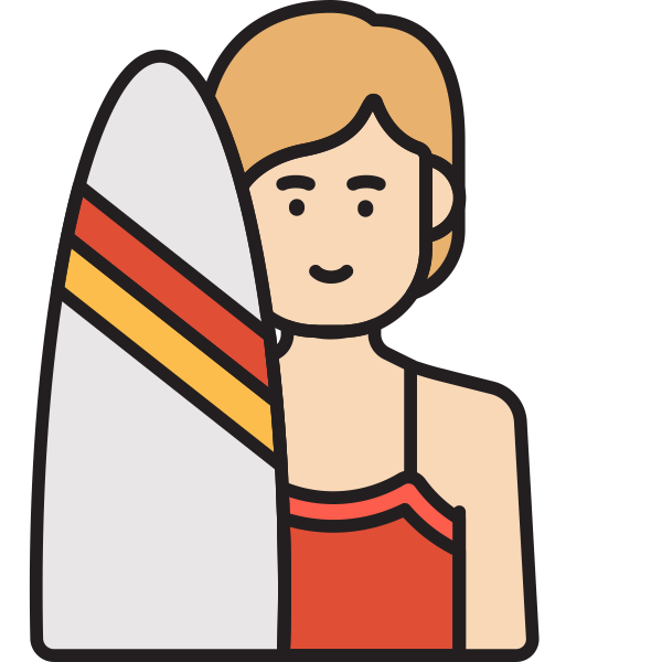 Surferfemale Svg File