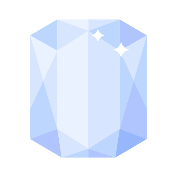 面性八边长方形钻石水晶 Svg File
