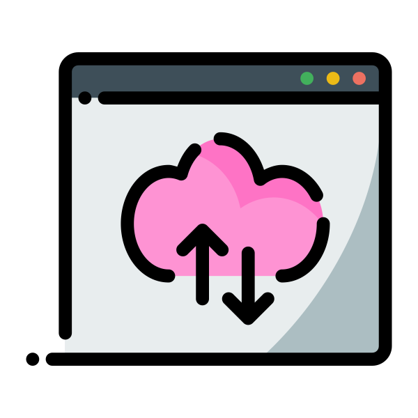 Cloud Server Storage Svg File