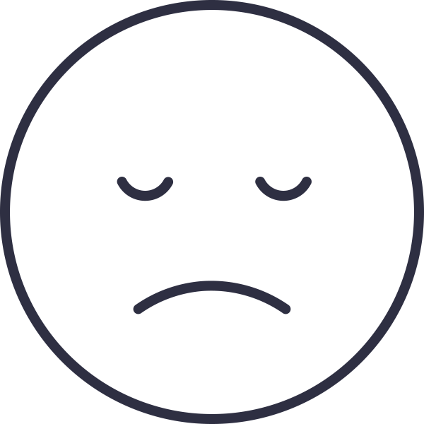 Not Happy Emoji Not Happy Sad Icon SVG File Svg File