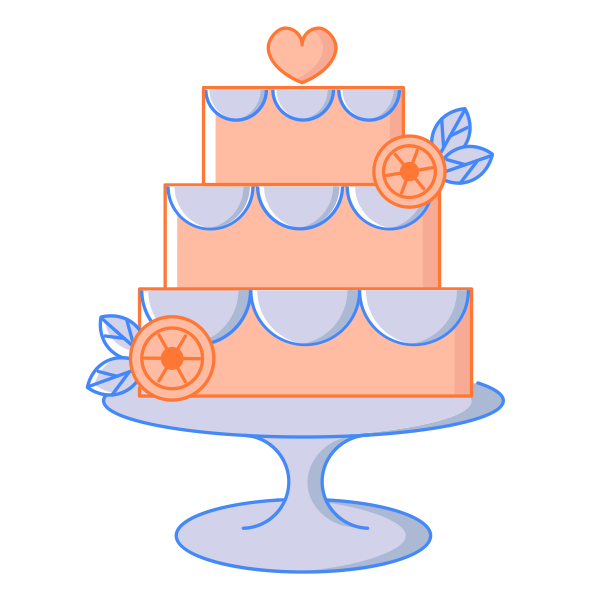 婚礼蛋糕 Svg File