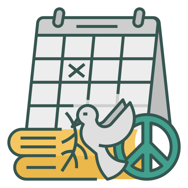 Peace Holiday Calendar Svg File