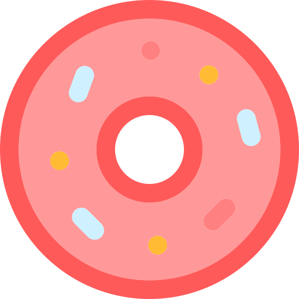Icon Doughnut Colour Svg File