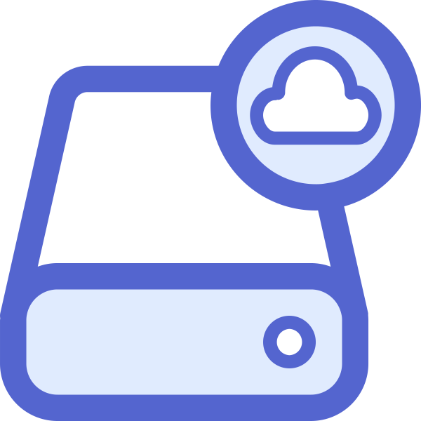 Sharp Icons Hard Disc Cloud Svg File