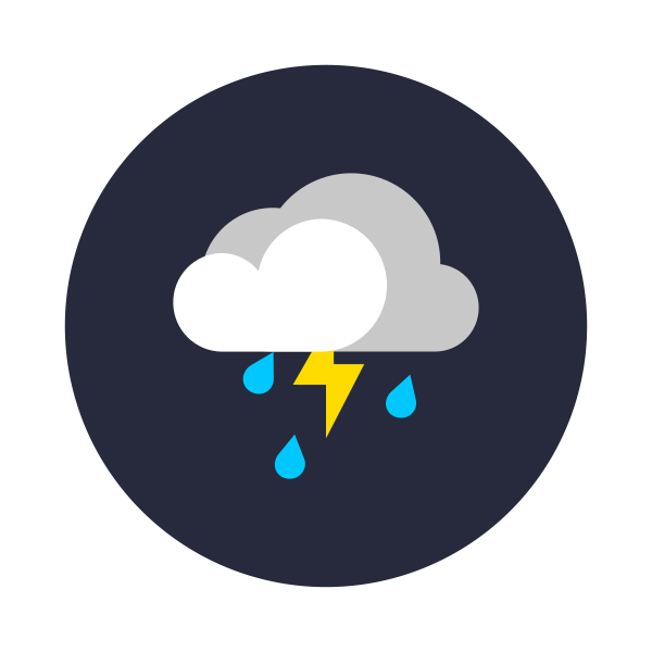 Thunderstorms雷雨 Svg File