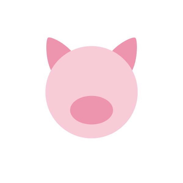 动物图标上色猪