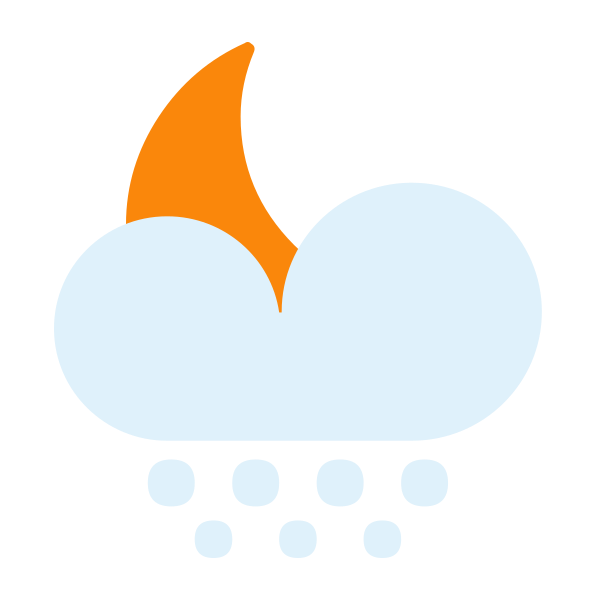 夜晚阵雪 Svg File