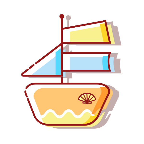 沙滩帆船