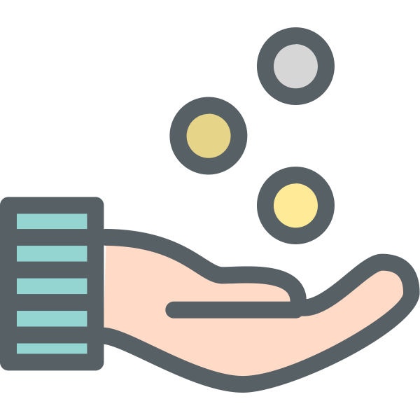 Hand Coins Svg File