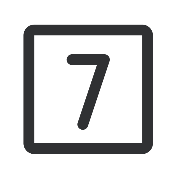 NumberSquareSeven Svg File