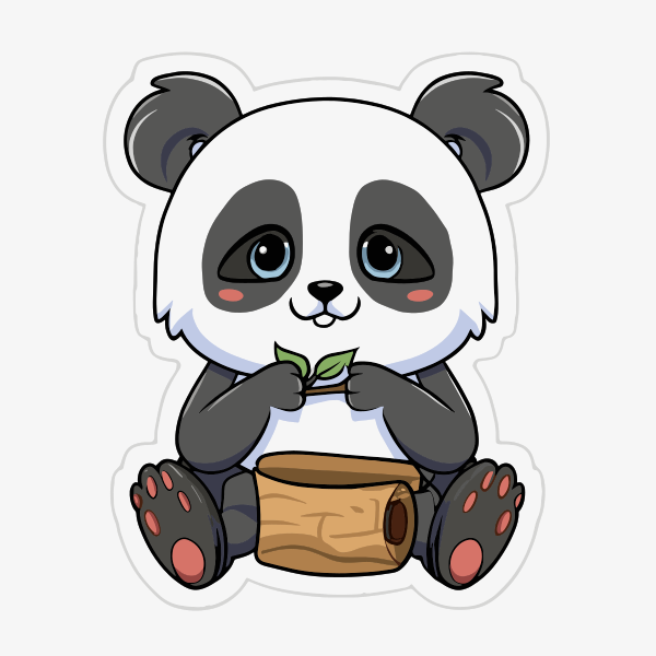 熊猫吃输液 Svg File