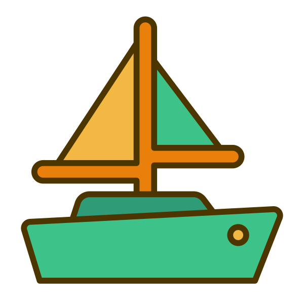 线性帆船 Svg File