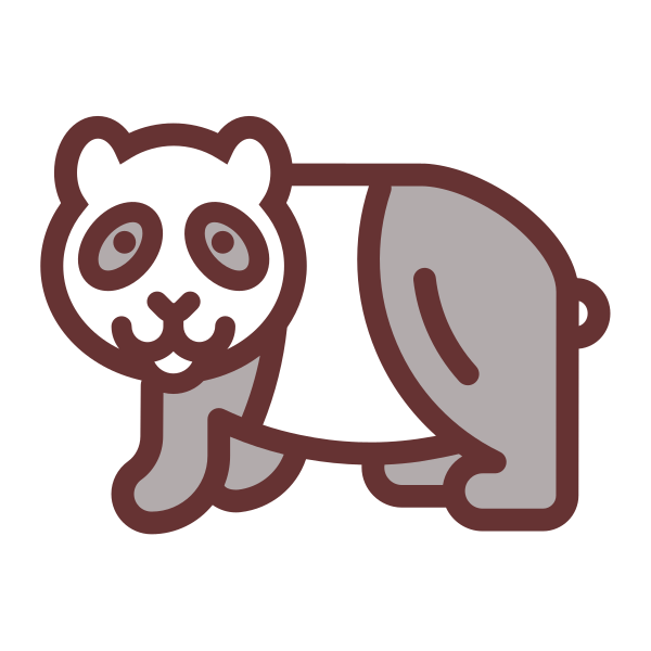 熊猫 Svg File