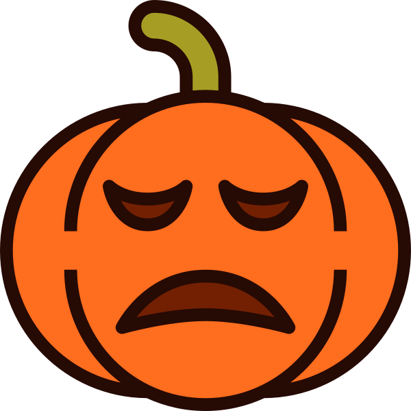 Emoji Pumpkin Halloween Bored 3 SVG File Svg File