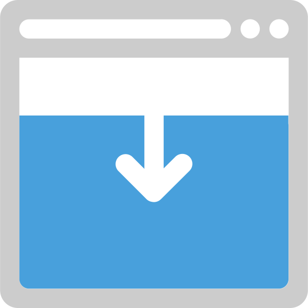 Browser Sidebar Bottom Svg File
