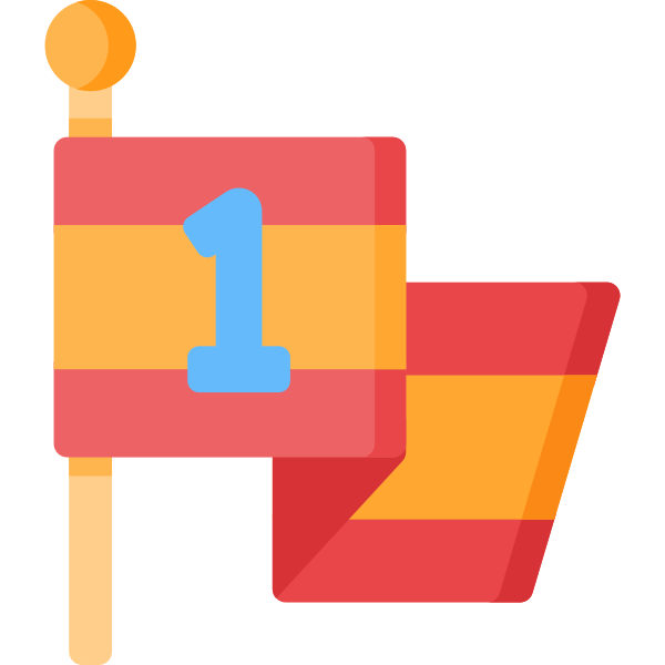 Flag With Number One Svg File