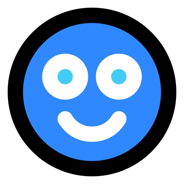 Face With Smiling Open Eyes SVG File