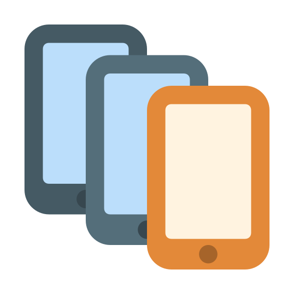 Multiple Smartphones Svg File