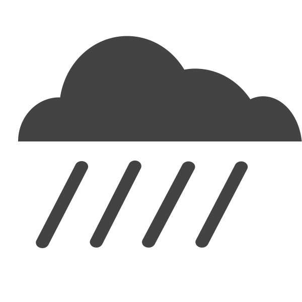 siglyphcloudheavyrain Svg File