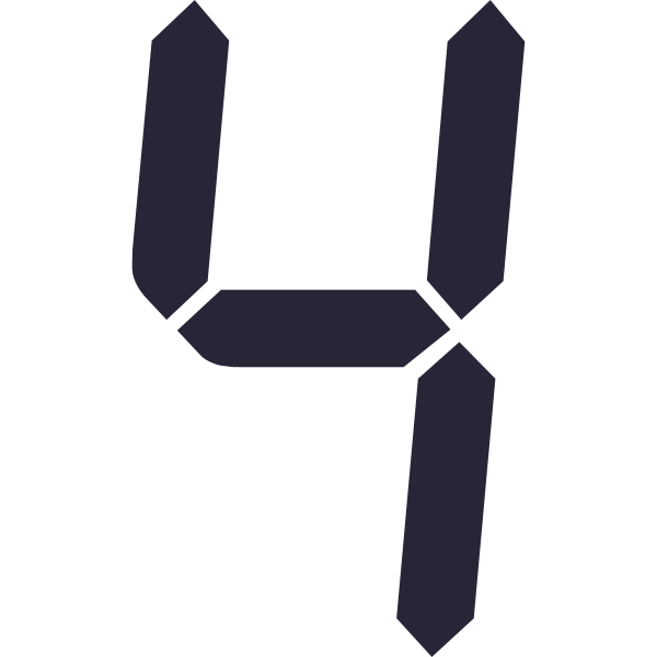 数字4 Svg File