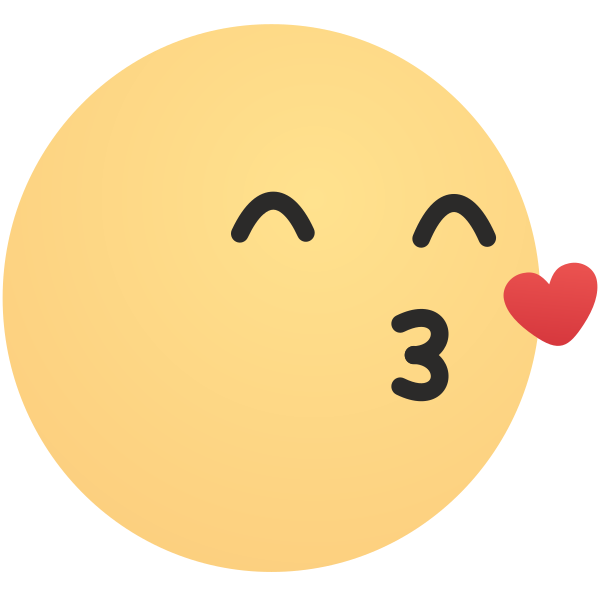 Emoji Emoticon Heart Kiss SVG File Svg File