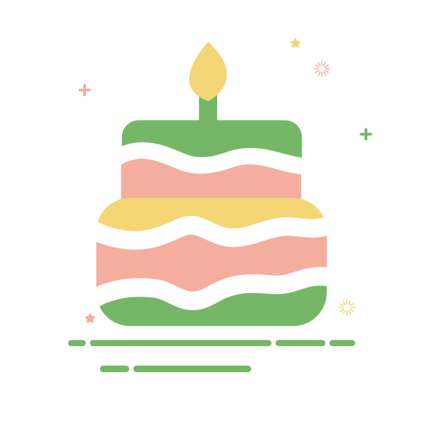 生日蛋糕 Svg File